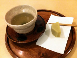 緑茶と芋ようかん